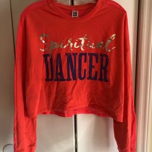 Orange Zumba Crop Pullover